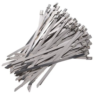 Cina 300 x 7.9mm Stainless Steel Roller Ball Cable Ties Pack dari 50 pemasok