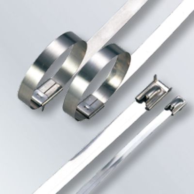 SS 304/316 Kekuatan Tinggi Zip Ties, Industri Grade Zip Ties Aplikasi Pertambangan pemasok