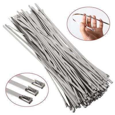 300 x 7.9mm Stainless Steel Roller Ball Cable Ties Pack dari 50 pemasok